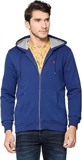 Allen Solly Men's Hooded Neck Sweatshirt | 60% Cotton | Regular Fit | Full Seelves | Front Open Sweatshirt