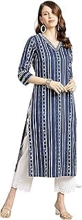 rytras Womens Cotton Straight Fit Printed Kurta
