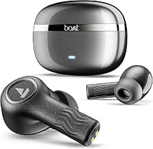 Boat Nirvana Ion ANC, Active Noise Cancellation(~32dB), 120Hrs Battery, App Support, Crystal Bionic Sound, 4Mics ENx, v5.3 Bluetooth TWS in Ear Earbuds Wireless Earphones with mic (Crystal Black)