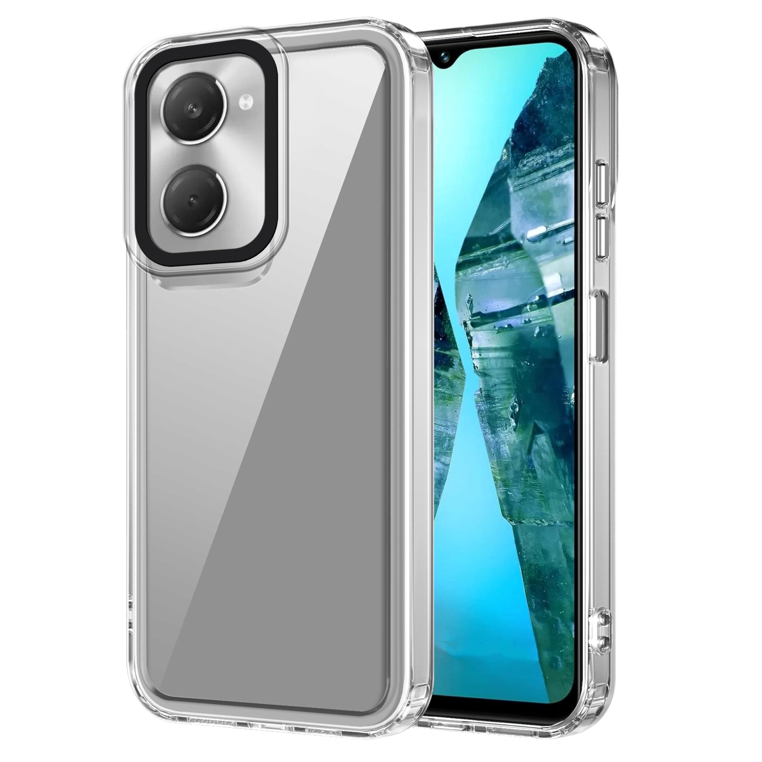 amazon basics Back Case Cover for iQOO Z9 Lite 5G | Compatible for iQOO Z9 Lite 5G Back Cover | Case Cover with Camera Protection | (TPU + PC | Transparent)