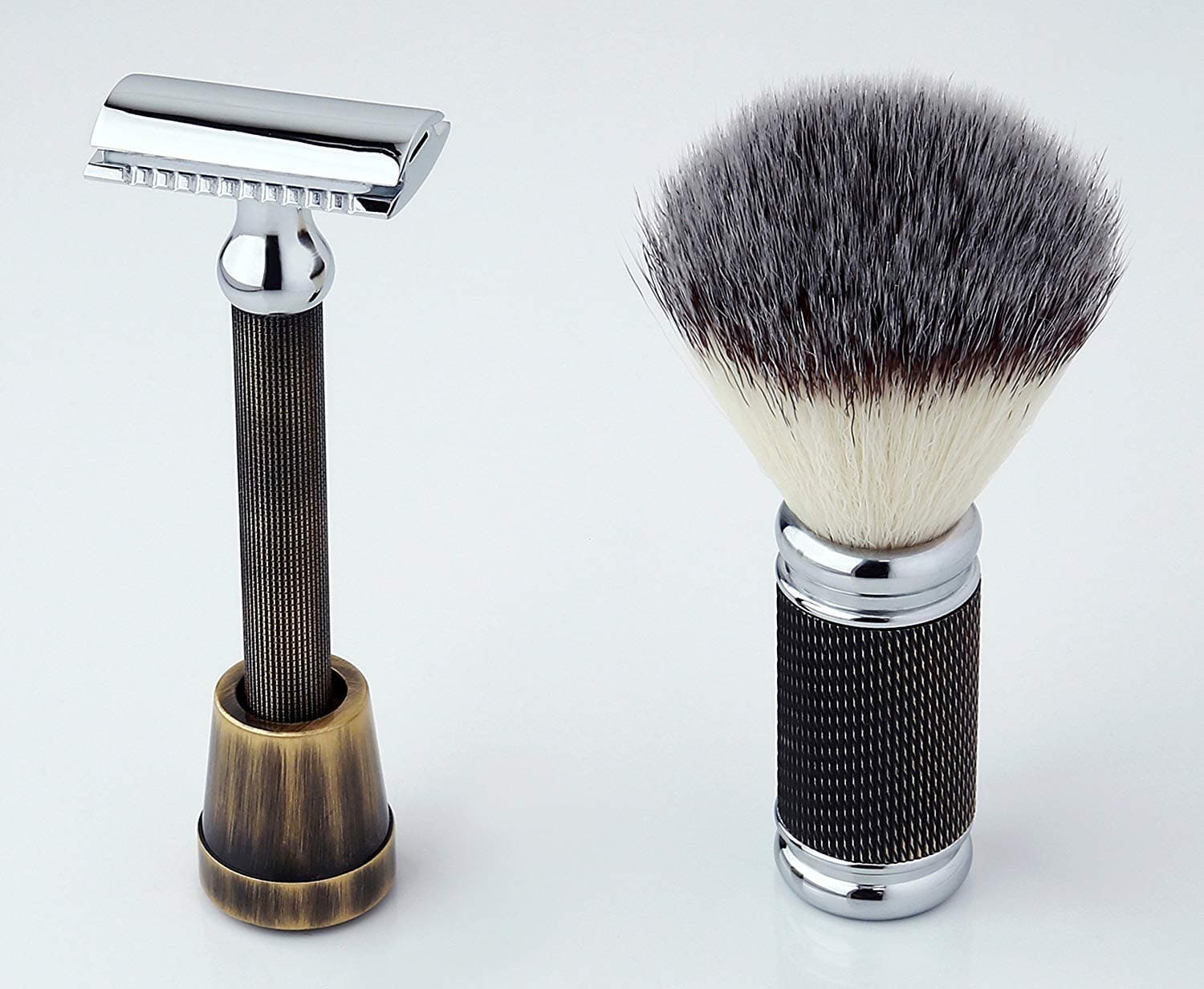 Pearl Shaving Razor & Brush Sets SRS (SRS-21GB) Safety Razor Father's Day Gift Option
