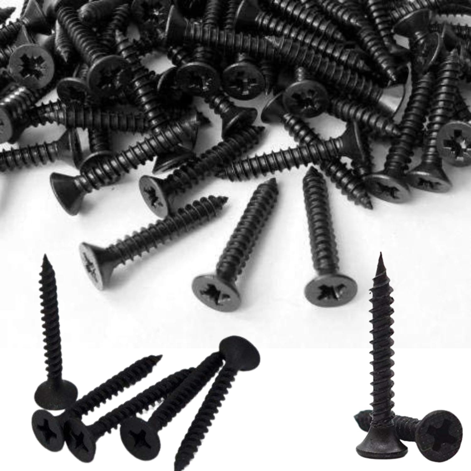 PackPro Home Solutions Drywall Star Screw – Black Phosphate Coated, Premium Steel, Patented Star Design, Versatile Sizing for Professionals and DIY, Made in India (200, Assorted 3 S Sizes)