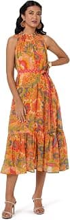 BIBA Women Maxi Poly Georgette Tiered Dress