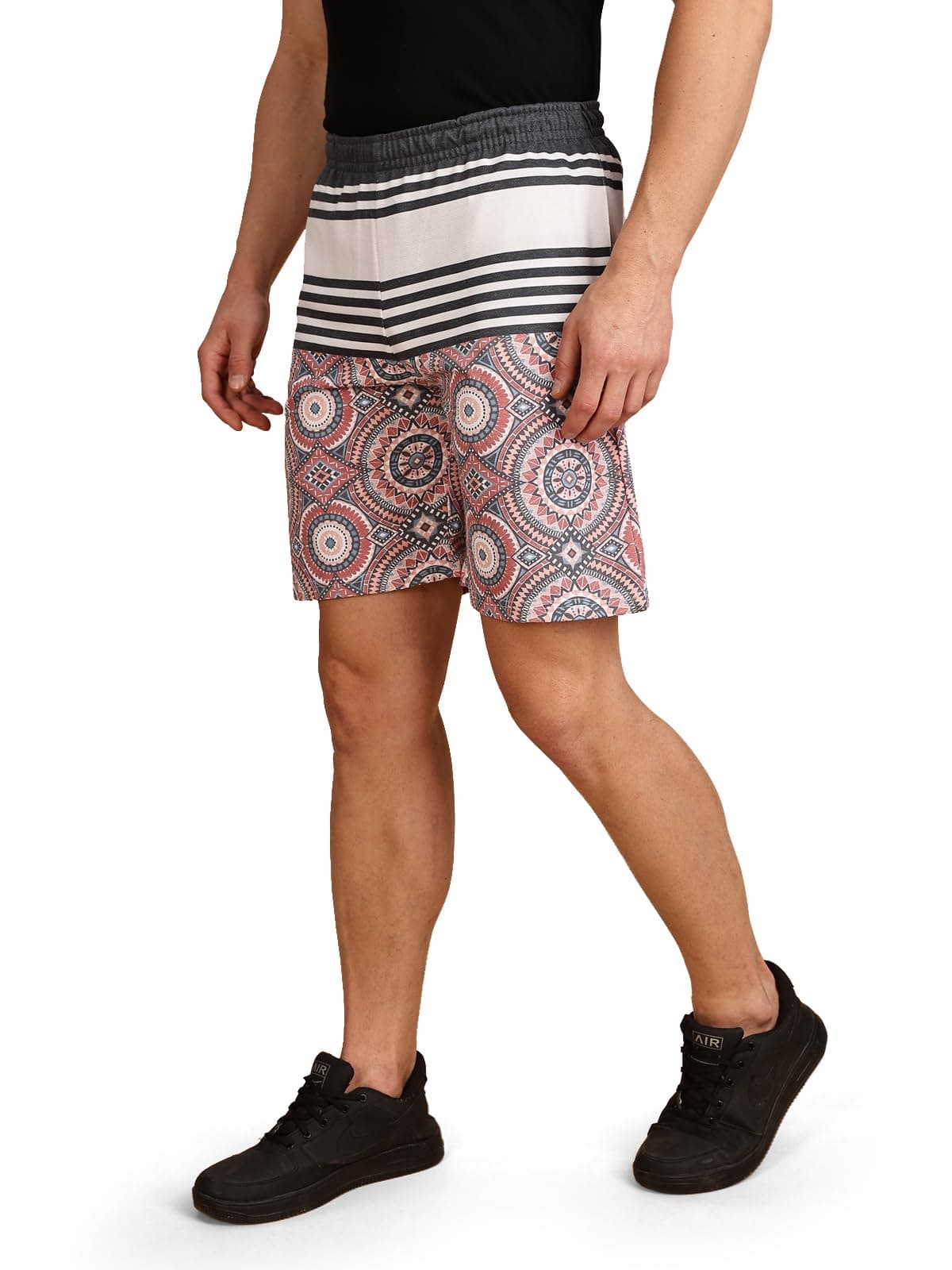 BULLMER Regular Fit Cotton Blend Summer Shorts for Men - Pack of 1 | Printed Shorts for Men Onion