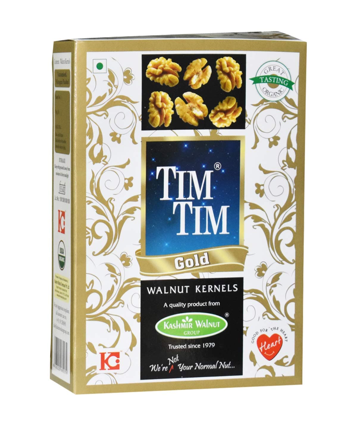 Tim Tim Gold Organic Walnuts Kernels (Vacuum Packed) 250 g| Walnuts Dry Fruits | Akhrot Giri | Organic, Without Shell | Healthy Dry Fruits for Snacking & Baking
