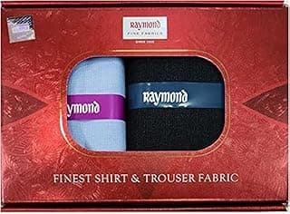 Raymond Fabrics Raymond Fabrics Pant Shirt Fabric Solid Combo Box ( Blue Pant-Shirt, Unstitched, Free Size)