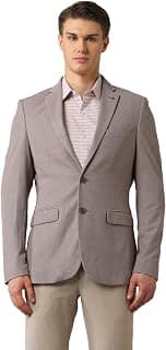 Arrow Mens Brown Solid Long Sleeve Slim Blazer