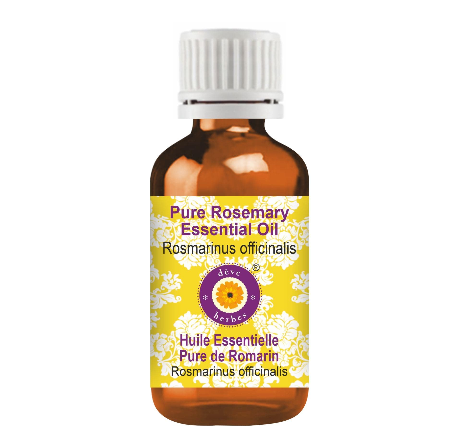 Deve Herbes Rosemary Essential Oil (Rosmarinus officinalis) for Healthy Hair Pure | Non-Sticky | Non-greasy | Lightweight | Men & Women | All Skin Types | Steam Distilled 100ml