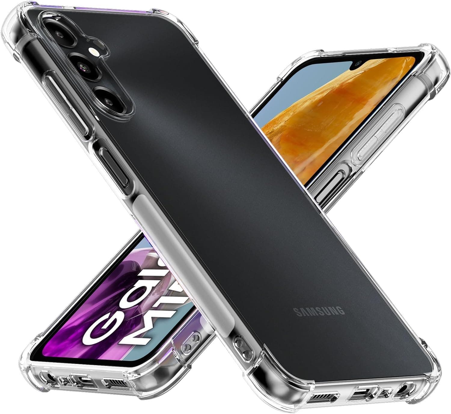 REALCASE Silicone Samsung M15 5G Back Cover Case, Scratch Resistant Protective Crystal Clear Transparent Shock Proof Bumper Back Cover Case for Samsung Galaxy M15 5G