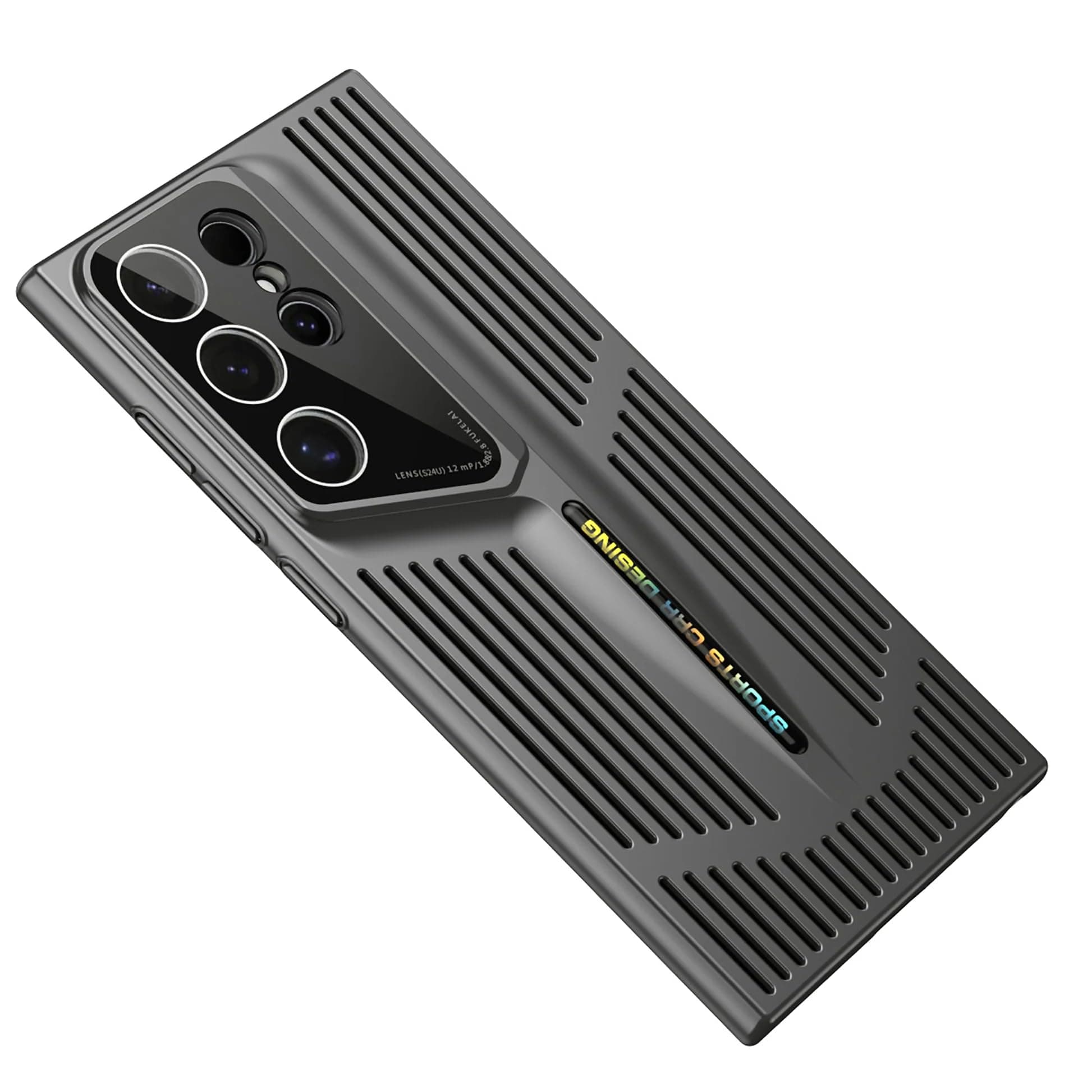 Scalebee Back Cover Case for Samsung Galaxy S24 Ultra Cooling Heat Dissipation Ultra Thin Hard Pc Shockproof Protection Stylish Phone Case for Galaxy S24 Ultra (Black-1)