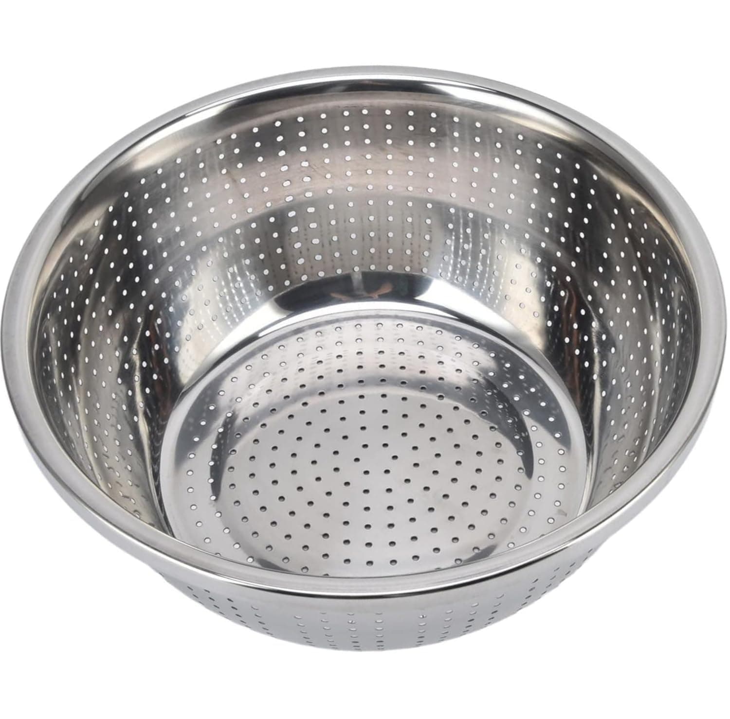 Bhajanshree 304 Stainless Steel Vegetable Washing Bowl & Strainer Colander,channi for Fruit,Pasta,Rice,Kitchen Purpose Bowl, stcable Draining Bowl,Food Mesh Micro-Perforated (22cm)