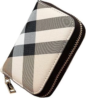 SYGA Fashion Women's Card Bag Zipper Small Coin Purse Male and Female Organ Credit Card Holder Multi-Card Driver's License Holder (Cream)