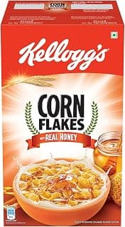 Kellogg's Cornflakes Real Honey 630g | High in Iron, Vitamin B1, B2, B3, B6 & C | Naturally Cholesterol Free | Corn Flakes, Breakfast Cereal