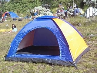 Waterproof Expandable Outdoor Tent House for Camping Trekking & Picnic Camping Portable Tent (2 Person) Multicolor