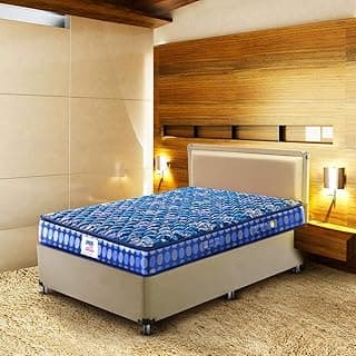 peps Springkoil Cozy 6 Inch Orthopedic Bonnell Spring Mattress | Medium Firm Back Support Bed | Single Size (72X30 Inch) | Dark Blue | 7 Year Warranty