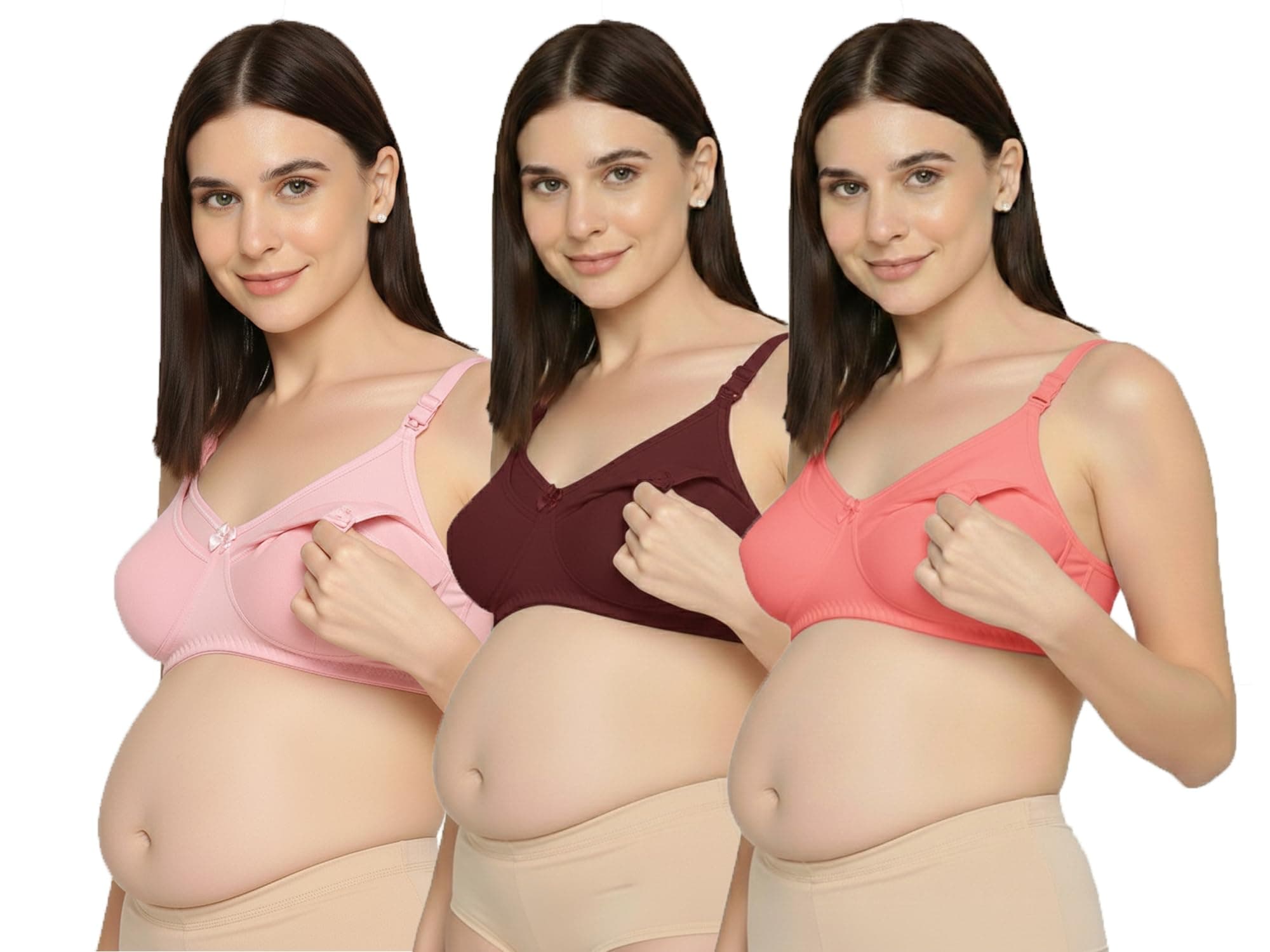 Evamomies Women's Cotton Full Cup Non-Wired & Non-Padded Feeding Bra | Nursing Bra | Maternity Bra