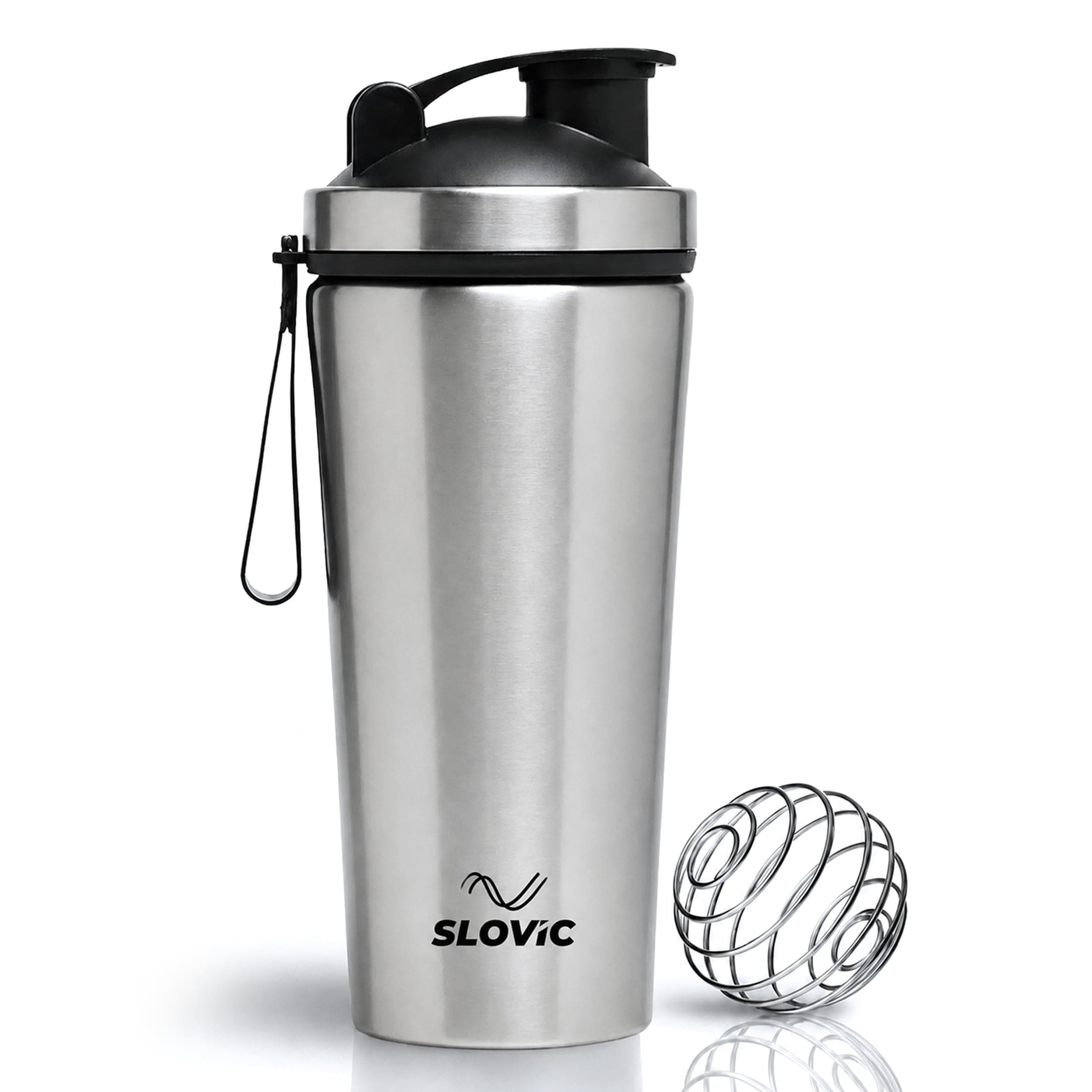 SLOVIC Steel Shaker For Gym [750 ML] | Gym Bottles For Men | Gyms Shaker for Men | Odor Free Protein Shaker Bottle For Protein Shake, Leakproof Stainless Steel Shakers Bottle For Exercise