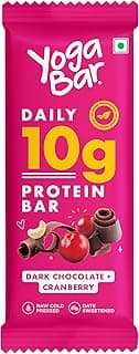 Yoga Bar Protein Bar - Dark Chocolate Cranberry 50 gm Bar