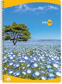 YOUVA Navneet Spiral Long Book For Students And Executives | Spiral Bound With Safety Lock | A4 Size - 21 X 29.7 Cm | Single Line | 300 Pages | Pack Of 1