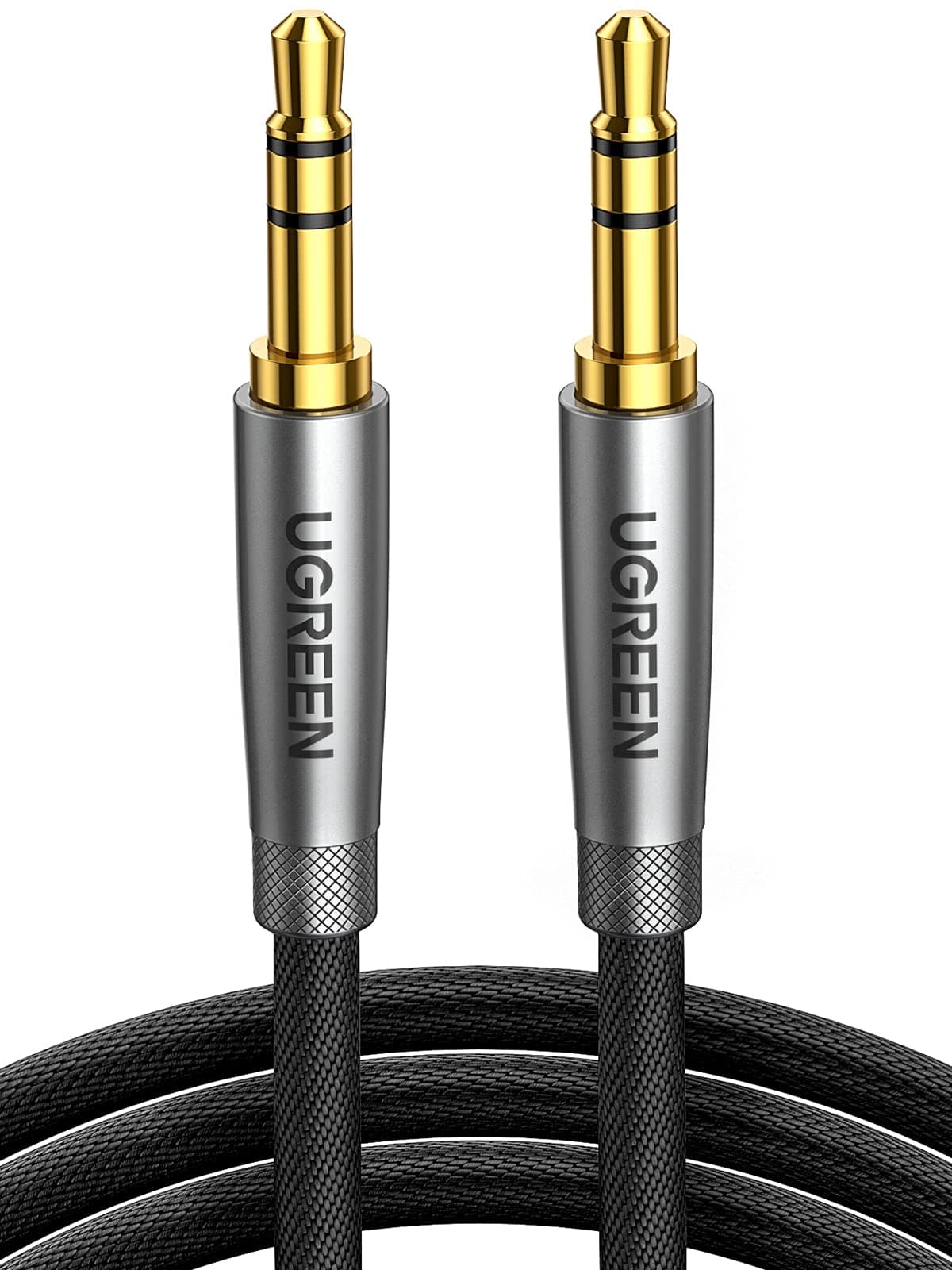 UGREEN 3.5mm Audio Cable 3M, Nylon Braided, Male to Male, Hi-Fi Sound | Stereo, Aux Cord, for Headphones, Car, Home Stereos, Speakers, Tablets, Compatible with iPhone, iPad, iPod, Echo More