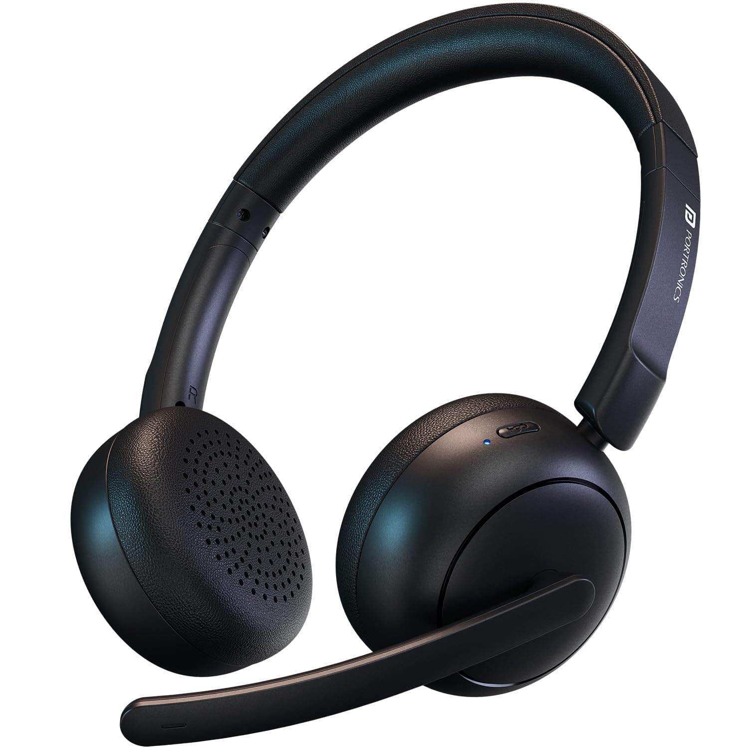 Portronics Muffs A3 On Ear Headphone with Inbuilt Flexible Boom Mic & Dual ENC Technology, Upto 50 Hours Playtime, Deep Bass, Bluetooth Version 6.0, 40mm Dynamics Driver, Type C Fast Charging(Black)