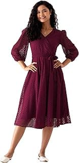 AASK Women Fancy Plain & Solid Designer Dress for Women
