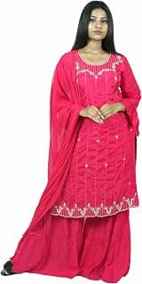 Generic Zara Ladies Fashion Hub Stylish Muslin Kurti with Sarara and Dupatta for Women's & Girls