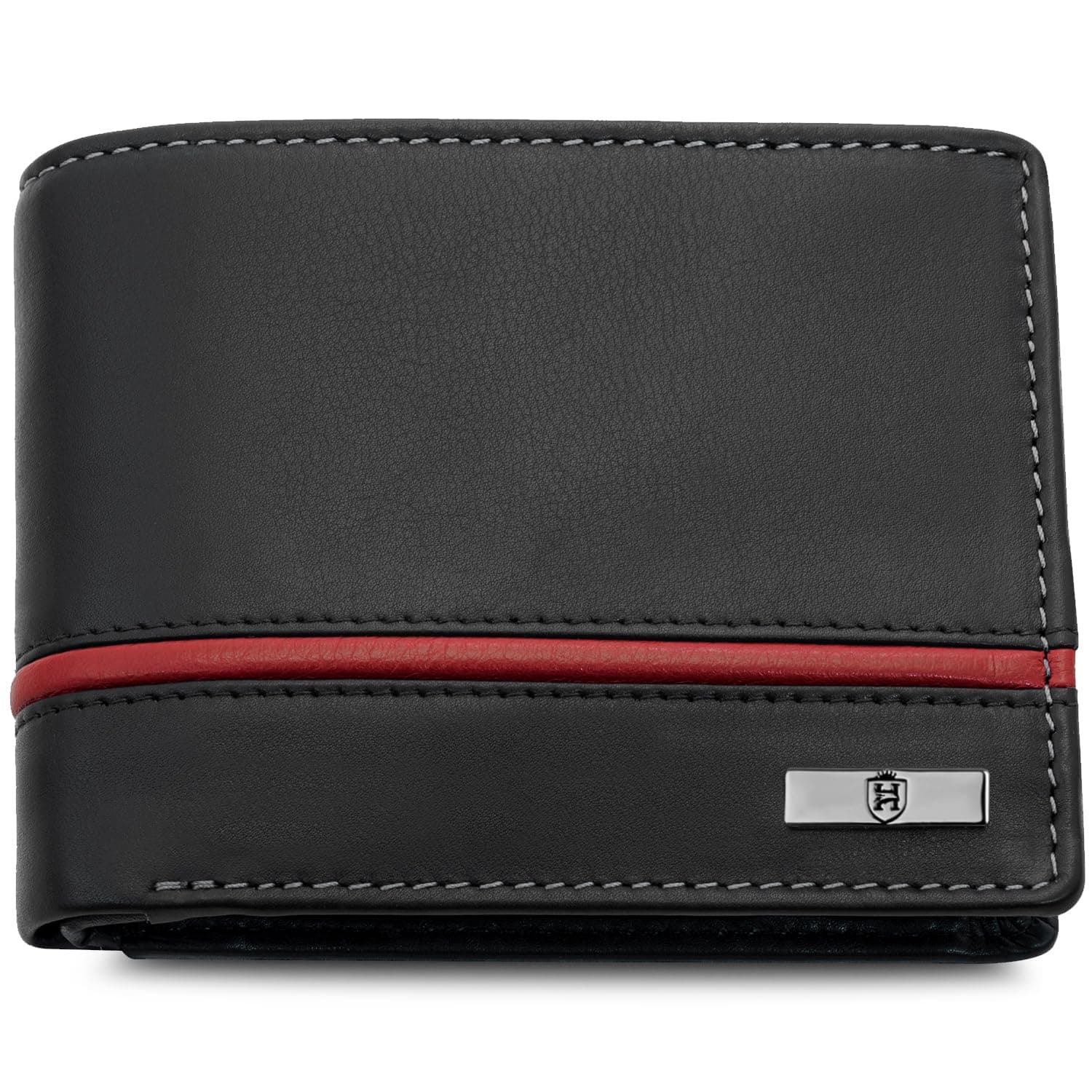 HORNBULL Denial Black-Cherry Leather Wallet for Men | Wallets Men with RFID Blocking | Mens Wallet