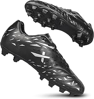 Vector X Kick Series Football Studs for Men/Sports and Athletic Footwear with PVC Sole, Synthetic Leather Upper/Textured Pattern/Comfortable Soccer Shoes