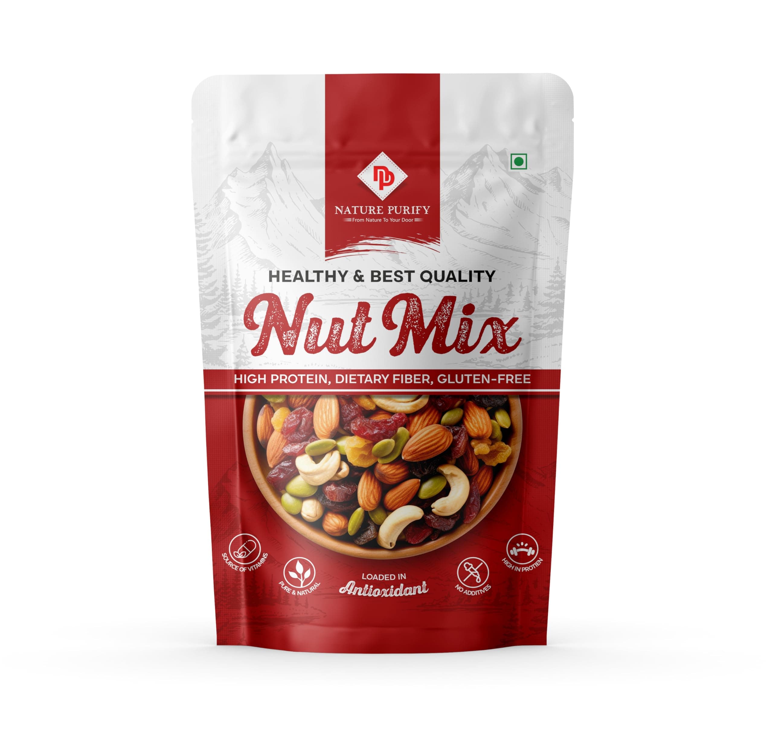 Nature Purify Mixed Dry Fruits 900gm | Almond, Cashew, Kishmish, Apricots, Pumpkin, Sunflower & More | Healthy Mix Nut