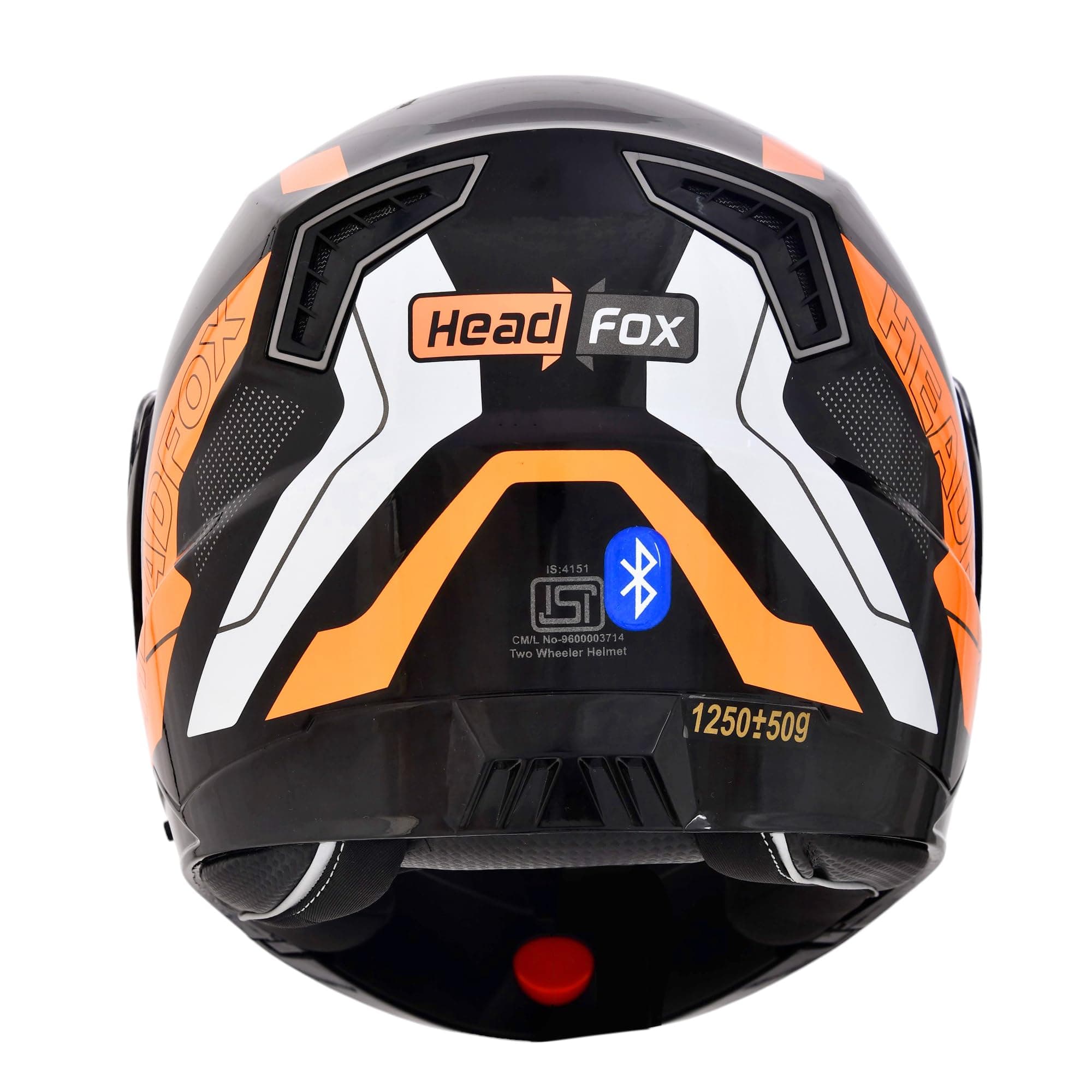 Headfox N2 Road Motorcycle Bluetooth Flip-up ISI Certified Helmet for Men, Connects Two Mobiles at Same Time with Music, Navigation & Waterproof, Compatible with iOS and Android