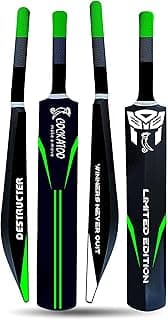 Cockatoo Destructor Plastic Cricket Bat, Power Series, Academy Size (34"x 4.5"), Heavy Duty Plastic Cricket Bat for Ages 15 and Above, Men, Women & Children (34, 4.5)