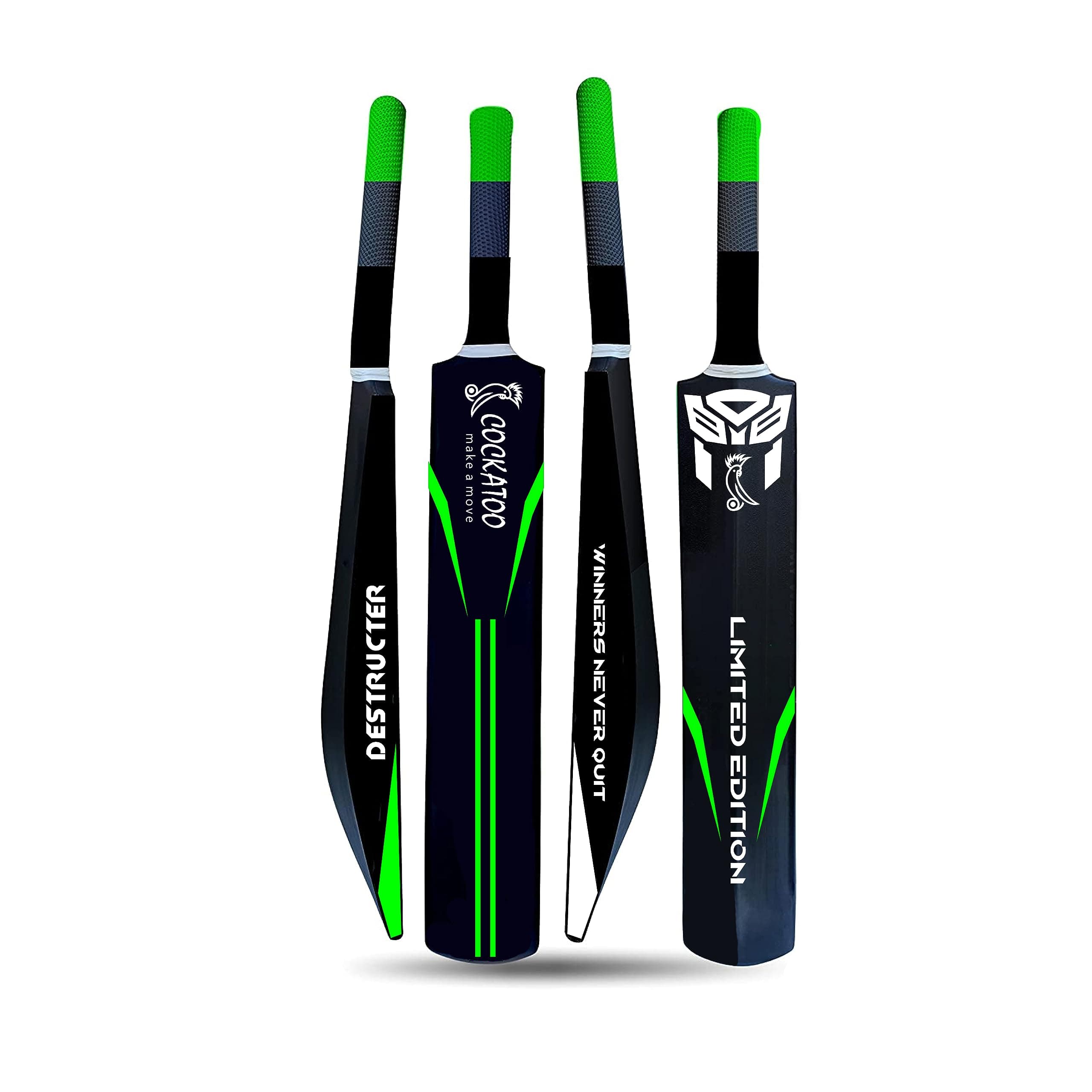 Cockatoo Destructor Plastic Cricket Bat, Power Series, Academy Size (34"x 4.5"), Heavy Duty Plastic Cricket Bat for Ages 15 and Above, Men, Women & Children (34, 4.5)