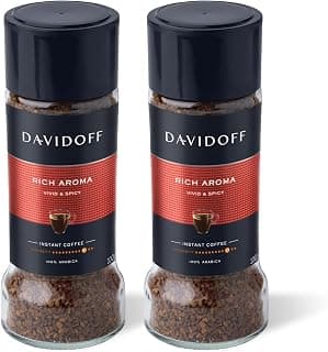 Davidoff Rich Aroma Instant Coffee - 10/12 Intensity, Granule, Jar - 0.1 Kg
