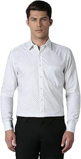 Louis Philippe Men's Cotton Slim Fit Polka Dots Shirt