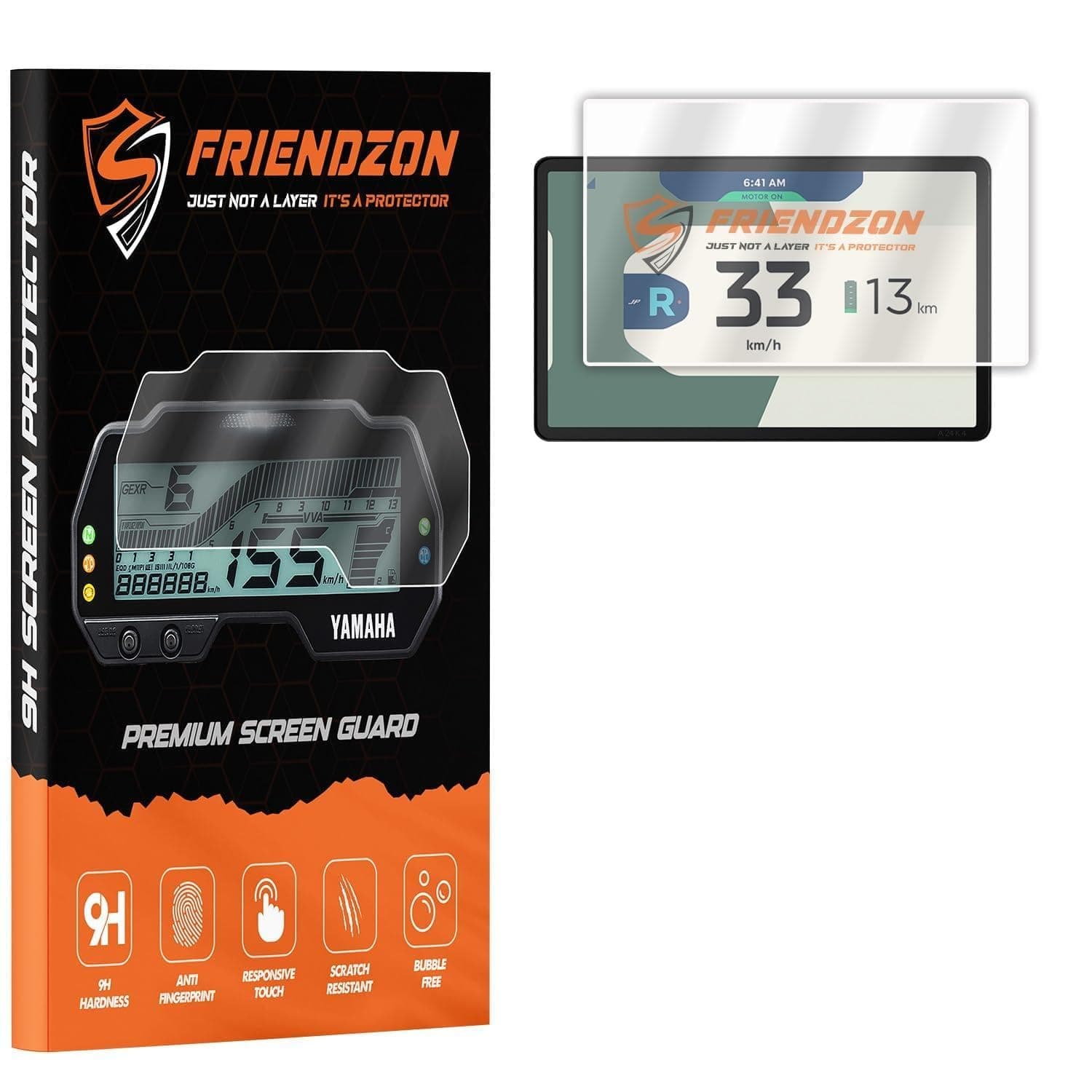 FriendZon Screen Guard For Ather 450 X / 450 Plus EV Scooter | Anti Scratch | HD Clear | Scratch Resistant | 7 INCH TFT Digital Meter Instrument Cluster Accessory [Not A Tempered Glass] (Pack of 1)
