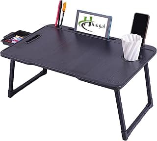Study Table Bed Table/Laptop Table/Foldable and Portable Wooden/Writing Desk for Home(Black)