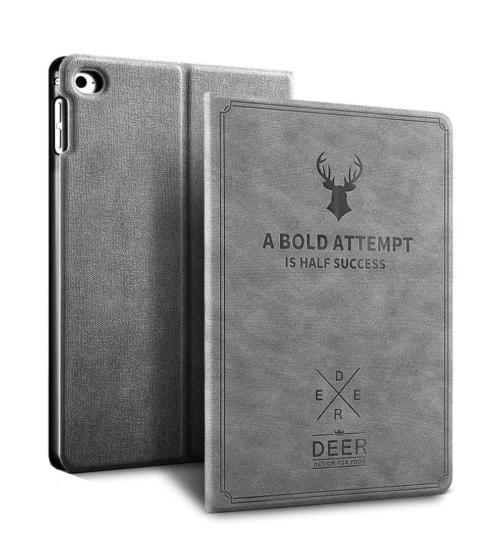 MOCA Smart flip Cover Case Stand for iPad AIR 2 A1566 A1567 (2014 Launched) iPad Classic Flip Cover Case (Grey)
