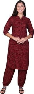 Aurelia Women's Floral Printed Modal Straight Kurta and Salwar Set