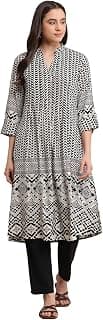 BIBA Printed Rayon A-Line Casual Kurtas