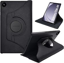 CEDO Samsung Tab A9 (8.7 inch) Flip Cover | Leather Finish | 360 Degree Rotate Back Cover | Shockproof Back Cover Case for Samsung Galaxy Tab A9 (8.7 inch) (Black)