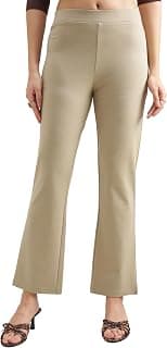 Tokyo Talkies Women Beige, Black, White, Workwear, Korean, Wide Leg, Flared,Palazzo Pants for Woman