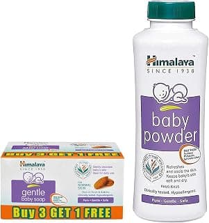 Himalaya Gentle Baby Soap (4N*75g) & Himalaya Herbals Baby Powder (200 gram)