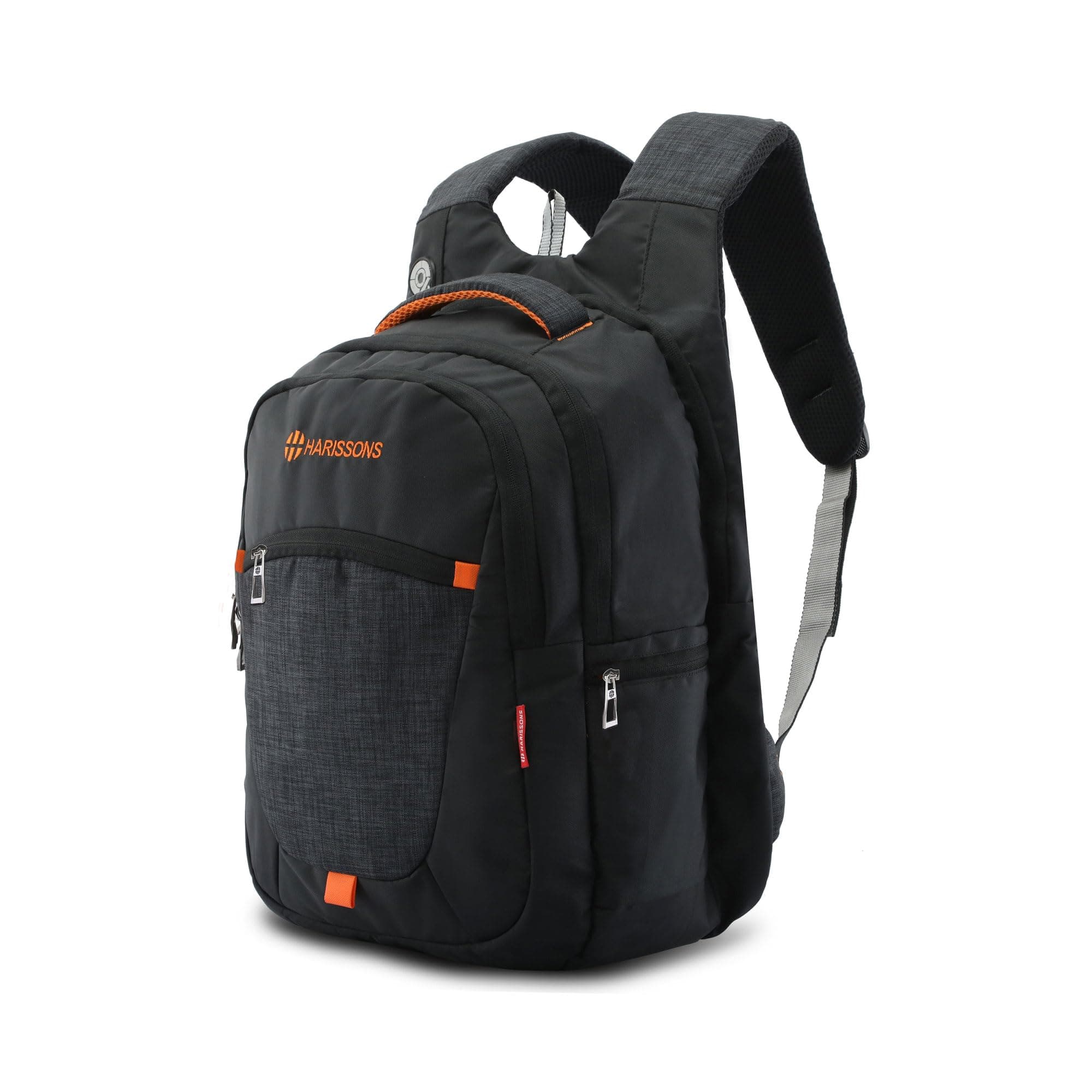 HARISSONS Delta Travel Laptop Backpack | 40L | Fits 15.6" Laptop | Water-Resistant 420D PU Polyester & Melange | Rain Cover, Secret Pocket, USB Port, Bottle Holder | Office, Travel & Commute