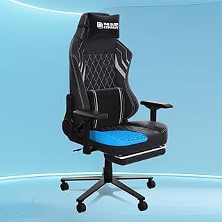 The Sleep Company XGen Pro Gaming Chair | 180° Flat Recline | Patented SmartGrid Tech | Extendable Legrest | Removable Lumbar pillow | 4D Armrests | 3 Years Warranty | Free Installation | Black & Grey