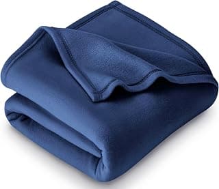 BSB HOME All Season Solid/Plain Light Weight Polar Fleece Single Panipat Famous Warm or Hot Winter Blanket (60 x 90 inches, Blue)