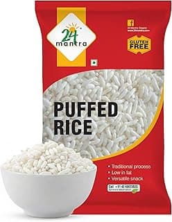 24 Mantra Organic Puffed Rice/Murmura/Ubbina Annam - 200gms | Pack of 1 | Chemical Free & Pesticides Free | Naturally Gluten-Free