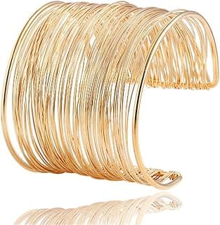 Shining Diva Fashion Non Precious Metal Gold Plated Stylish Kada Bangle Cuff Bracelet for Women