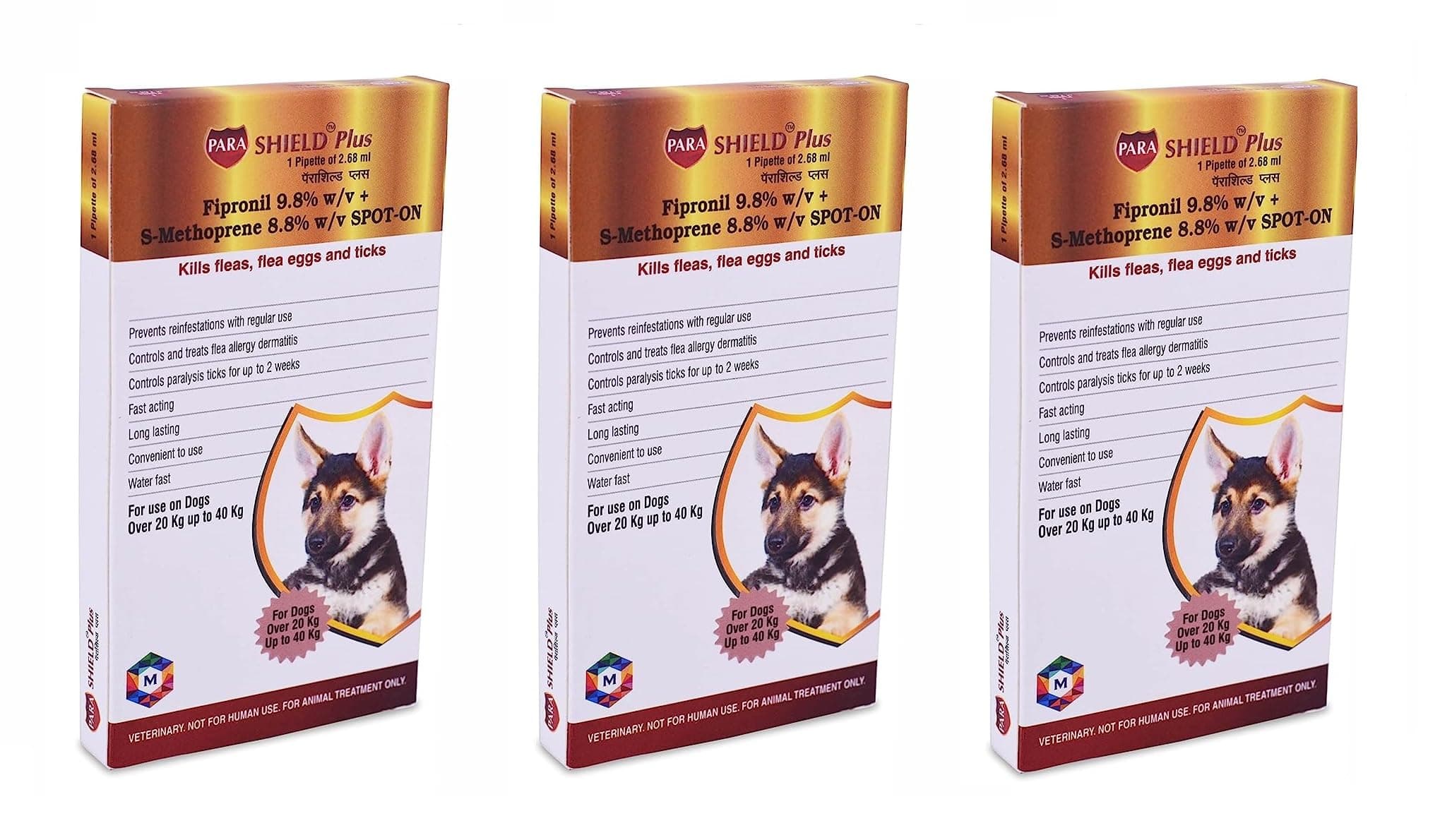 Medfly Healthcare Spot On for Dogs Solution for The Prevention and Treatment of Flea, Tick, and Chewing Lice Infestations
