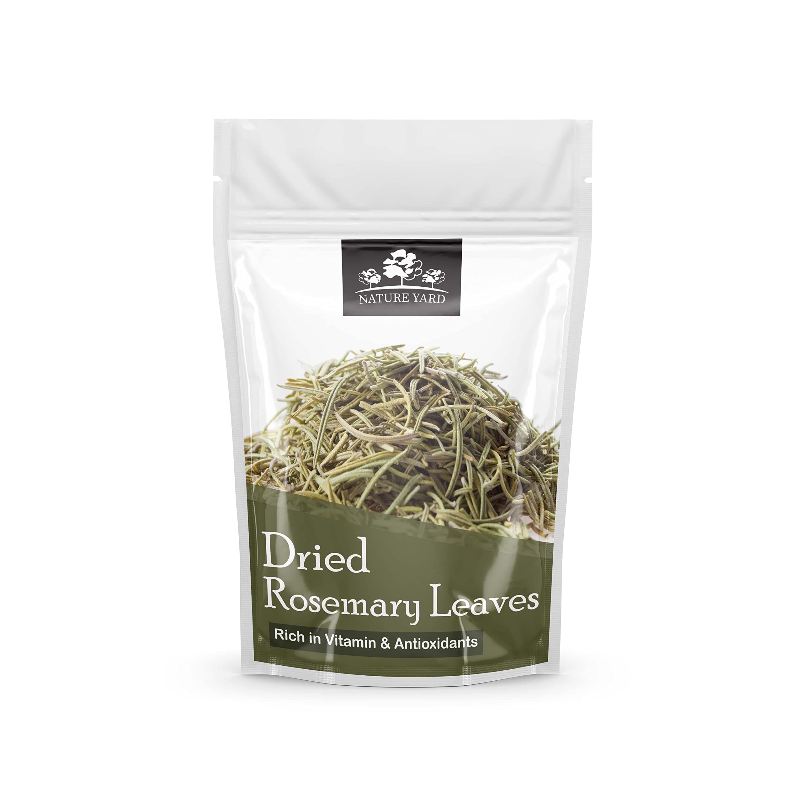 NATURE YARD Pure Rosemary dried leaves for hair growth - Top grade clean leaves from organic farms - Best for cooking, seasoning, Tea, Helps boosts immune system & Rich in antioxidants (100 gm)